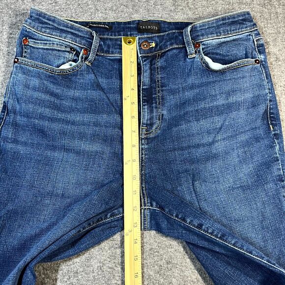 Talbots Womens Jeans Blue Size 14P Modern Ankle Jean High Rise Preppy Mom - Picture 4 of 10